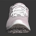 Pink Lace Up Sneakers With Lightweight Breathable Upper And White Sole