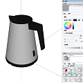Modern Silver and Black Electric Kettle With Ergonomic Handle and Sleek Body for Kitchen Use