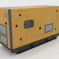 Yellow Generator Unit 202 With Control Panel And Ventilation Grilles
