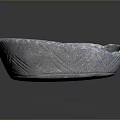 Elegant Handcrafted Stone Carving Bowl Sculpture With Intricate Surface Texture