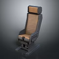 Modern Ergonomic Office Chair With Brown Leather Cushion Black Frame And Adjustable Headrest Design