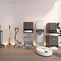 Intelligent sweeping robot collection 3d model