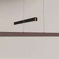 Modern Linear Pendant Lights With Black And Brown Elongated Rectangular Design Hanging 3d model