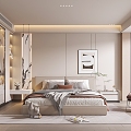 Modern Bedroom Cream Home Bedroom 3d model