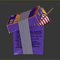 Commercial Fireworks Equipment in Purple Decorative Box with Colorful Festive Tubes
