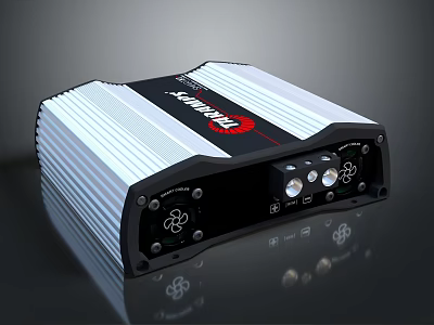 PALMAX Headphone Speaker With Silver Black Design Front Panel Knobs And Audio Interfaces 3d model