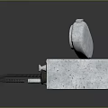 Military Weapon Control Device With Metal Box Microphone Knobs And Cable