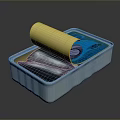 Open Metal Container With Rolled Aluminum Foil For Kitchen Supplies