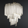 Modern crystal chandelier 3d model