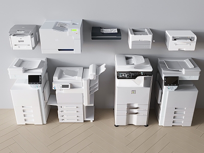 Modern Printer Smart Printer Laser Printer Copier Color Printer Scanner Fax Machine Office Equipment 3d model