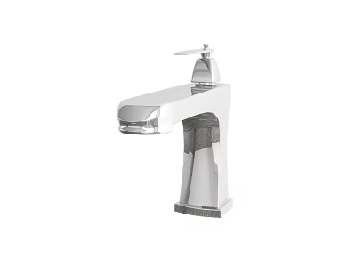 Contemporary Modern Chrome Single Handle Bathroom Vessel Sink Faucet Design 3d model