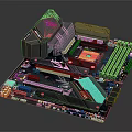 Modern Motherboard Computer Motherboard Computer Motherboard 3d model