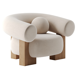 Modern Single Sofa Generation Leisure Chair Single Chair Sofa Chair 3d model