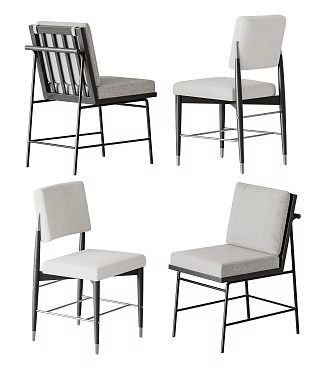 Dining chair combination 3d model