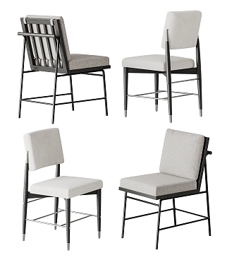 Dining chair combination 3d model