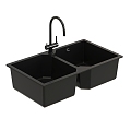 Simple Modern Black Sink Vegetable Sink 3d model