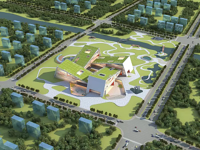 Modern style can be used in the exhibition center activity center gymnasium 3d model