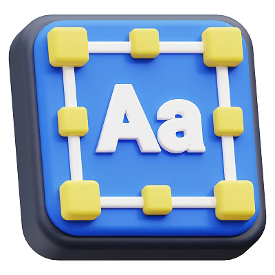 English Letter Box Icon Modern Design Icon 3d model