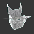 Intricate Bronze Mask Sculpture With Horns And Ornate Ear Design Elements