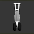 Durable White Hardware Tool with Sturdy Frame and Movable Wheels 3d model