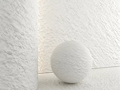 White Textured Architectural Components With Sphere Cylinder And Background Wall 3d model