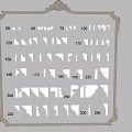 French carved plaster line simple European line skirting line ceiling corner line cornice line 3d model
