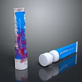 Medigel Brand Blue Medical Device Tube with Red Pattern and White Cap