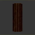 Modern Dark Wood Grain Wooden Table With Two Tier Structure And Minimalist Design