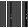 Modern Security Doors With Textured Panels And Secure Lock Mechanisms 3d model