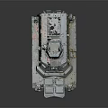Green Military Armored Vehicle with Six Wheels and Top Turret Design