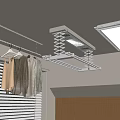 Modern Smart Drying Rack Invisible Drying Rack 3d model