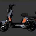 Electric Motorcycle Modern Sleek Design With Black Orange Gray Glossy Body Reflective Wheels Comfortable Seat