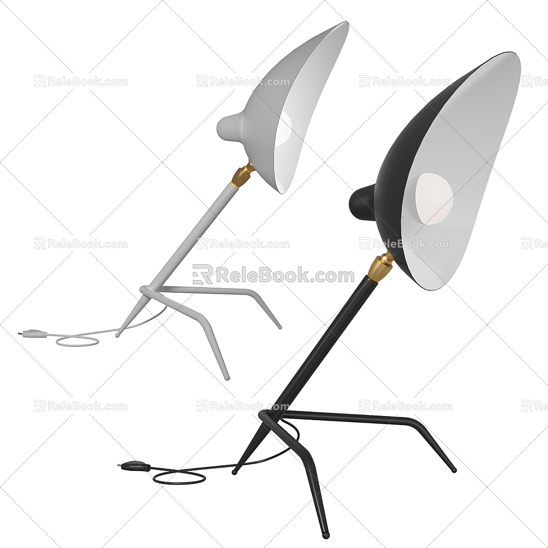 Simple floor lamp 3d model