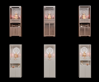 Chinese Buddhist Cabinet 3d model