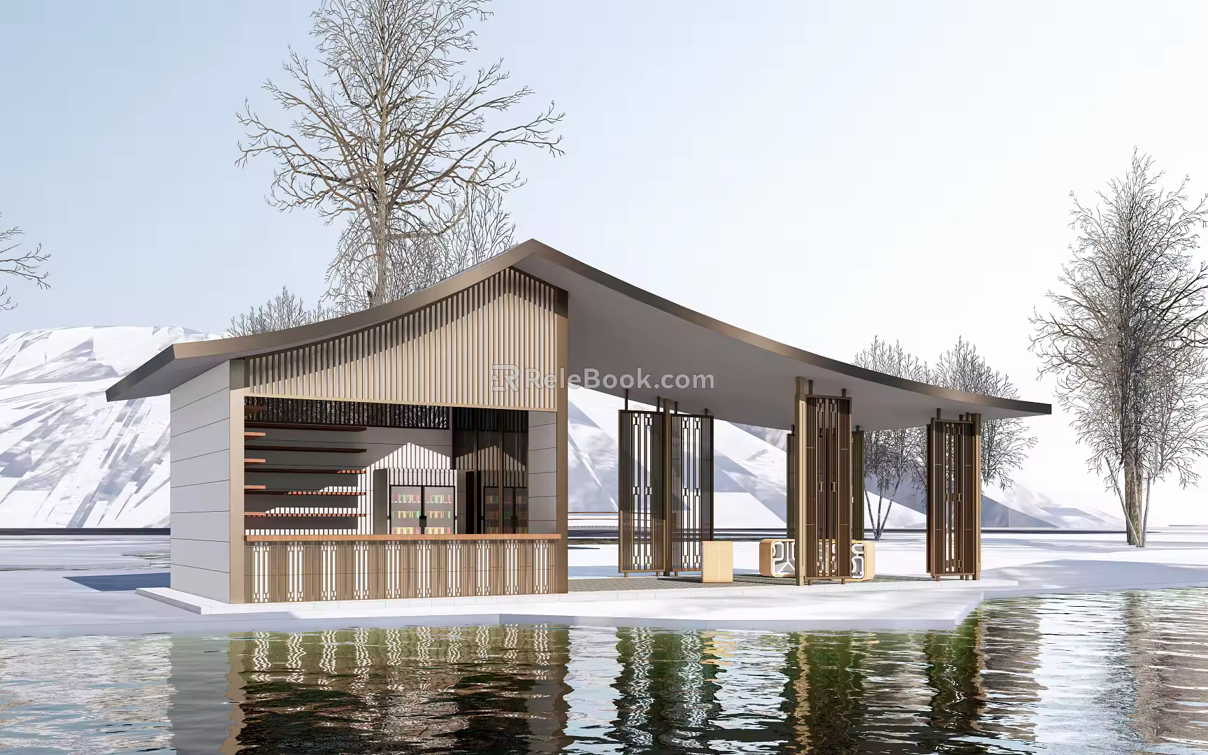 Modern Station Landscape Pavilion Landscape Architecture Station Architecture Pavilion Corridor 3d model