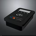 Modern Electronic Payment Terminal With Contactless EMV Chip Reader Display And Secure Interface