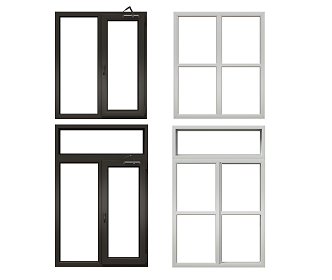 Modern casement window plastic steel window 3d model