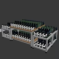 Commercial Equipment Multi Tiered Display Shelving With Organized Bottles For Retail Stores