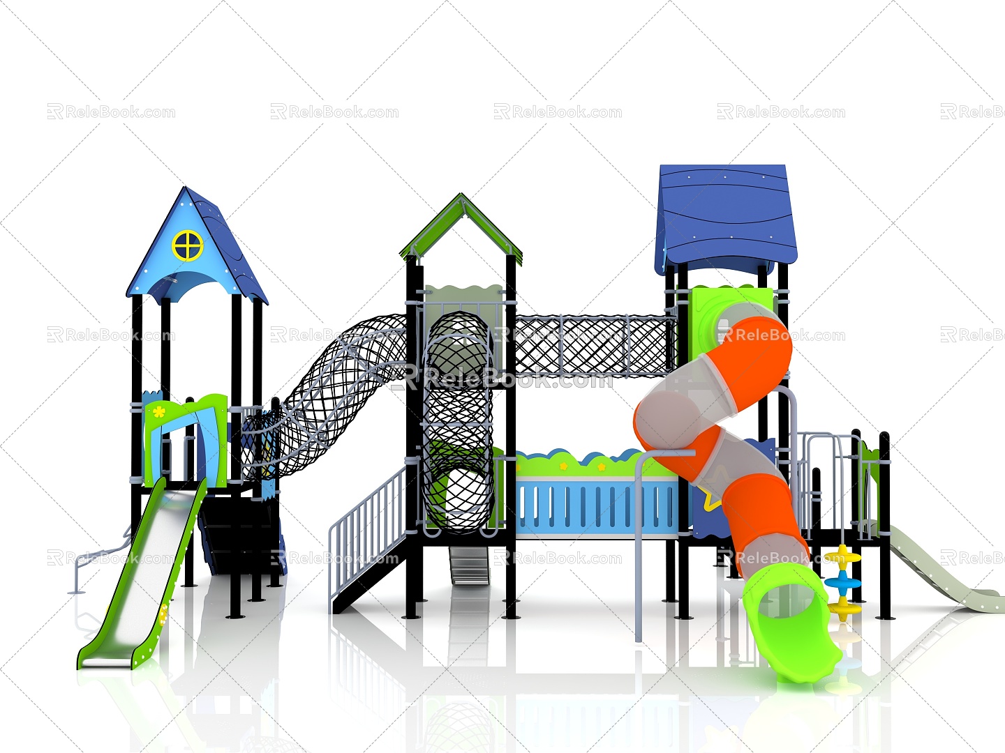 Slide Children's Slide Amusement Equipment Outdoor Slide Children's Combined Slide Outdoor Little Doctor Children's Amusement Equipment 3d model