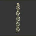 Elegant Gold Bracelet With Multiple Rows Of Pearl And Colorful Gemstone Beads