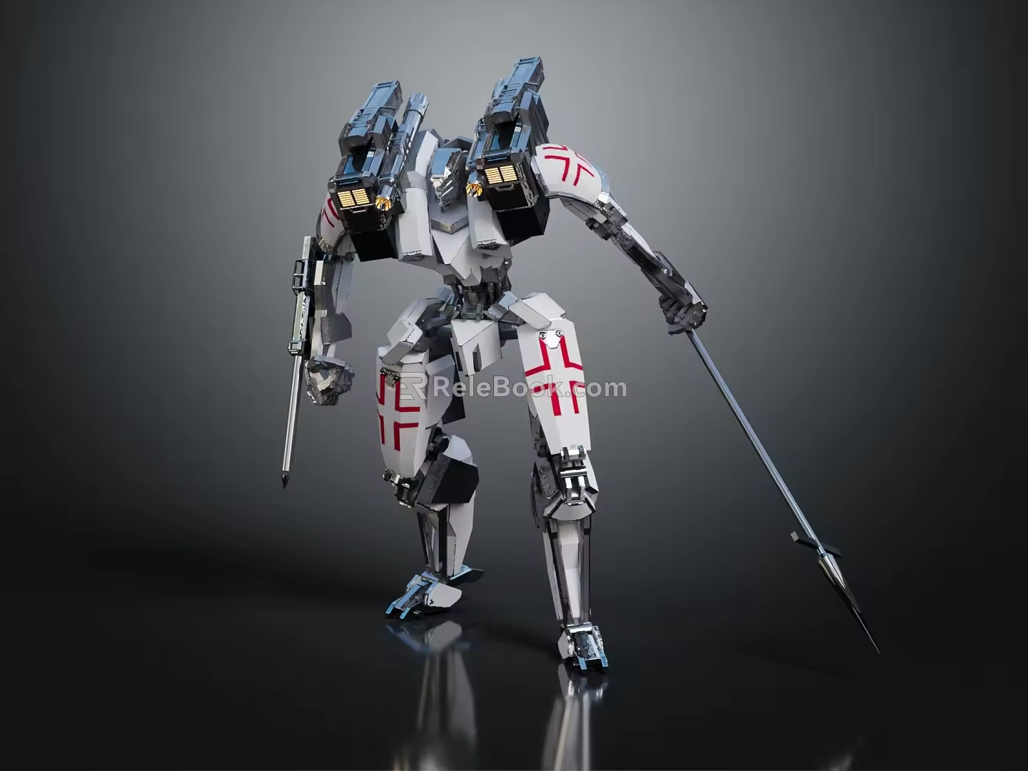 Modern Robot Warrior Mechanical Combat Police Mechanical Armor 3d model