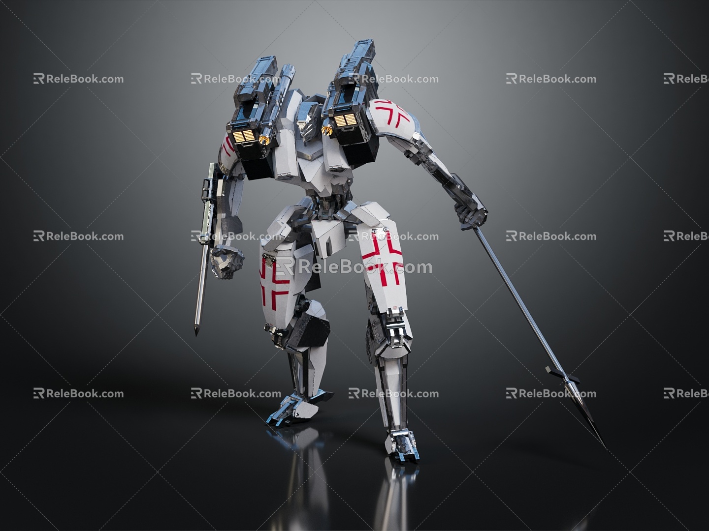 Modern Robot Robot Warrior Mechanical Combat Police Mechanical Armor 3d model