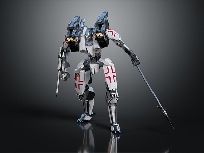 Modern Robot Warrior Mechanical Combat Police Mechanical Armor model