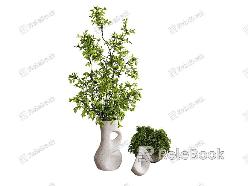 flowerpot plant green plant vase potted plant model