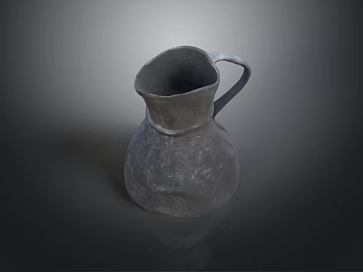 Vintage Metal Pitcher A Practical Household Item With Textured Surface And Classic Design 3d model