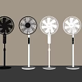 Stylish Air Conditioner Pedestal Fans In Black And White With Various Modern Designs