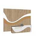 Light Luxury Reception Desk Background Reception Desk 3d model