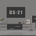 Modern Light Luxury TV Stand With Side Cabinet And Ambient Light For Cozy Living Room