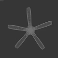 Modern Ceiling Air Conditioning Fan With Metal Blades And Sleek Design Structure