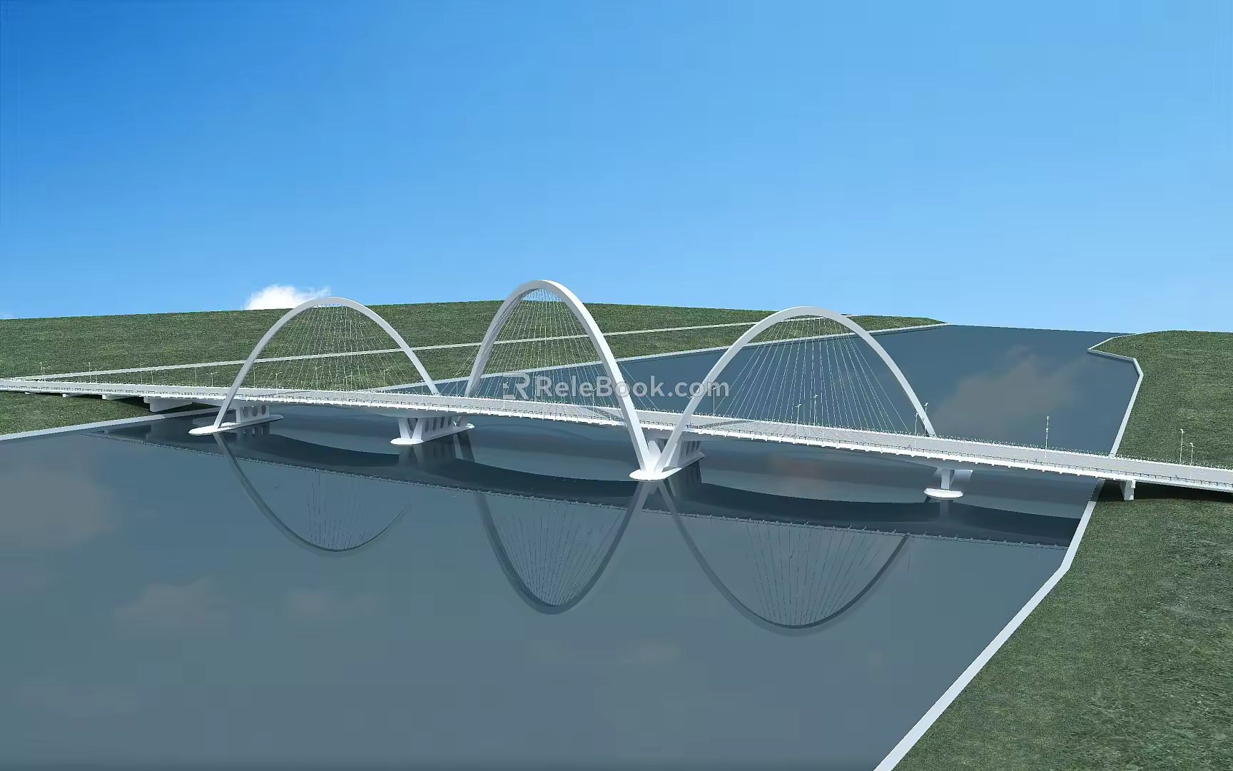 Bridge Overpass Bridge Suspension Bridge Cable-stayed Bridge Overpass 3d model